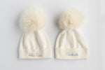 Fur Pom Pom Baby Hat