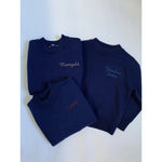 Children’s Merino Wool Name Sweater NAVY