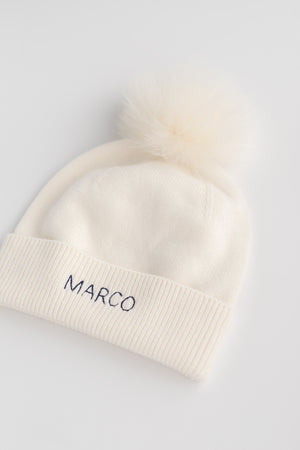 Childrens Fur Pom Pom Hat