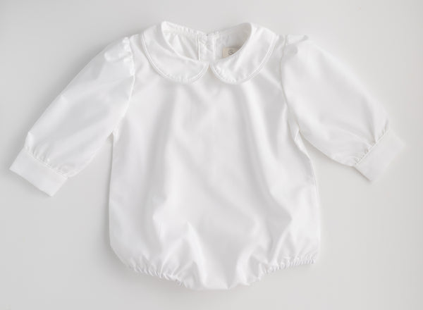 Girls Round Collar Long Sleeve Blouse Onesie