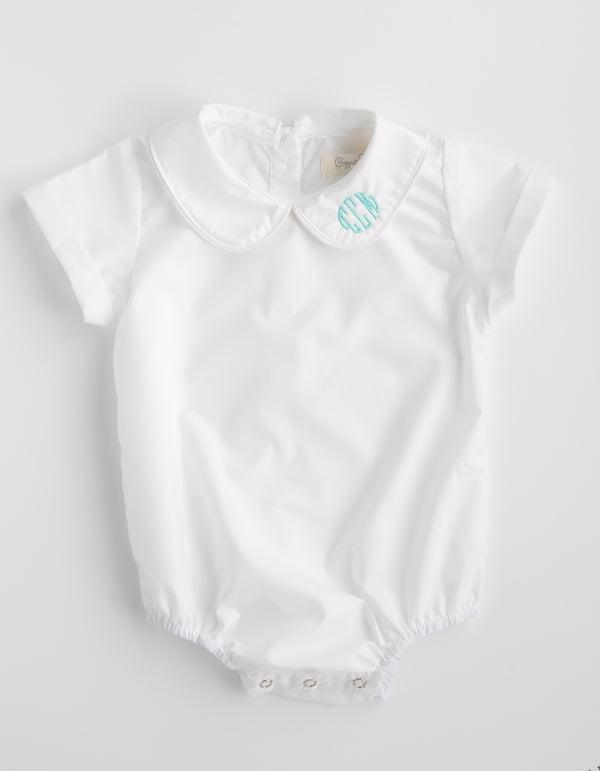 Boys Short Sleeve Round Collar Blouse Onesie