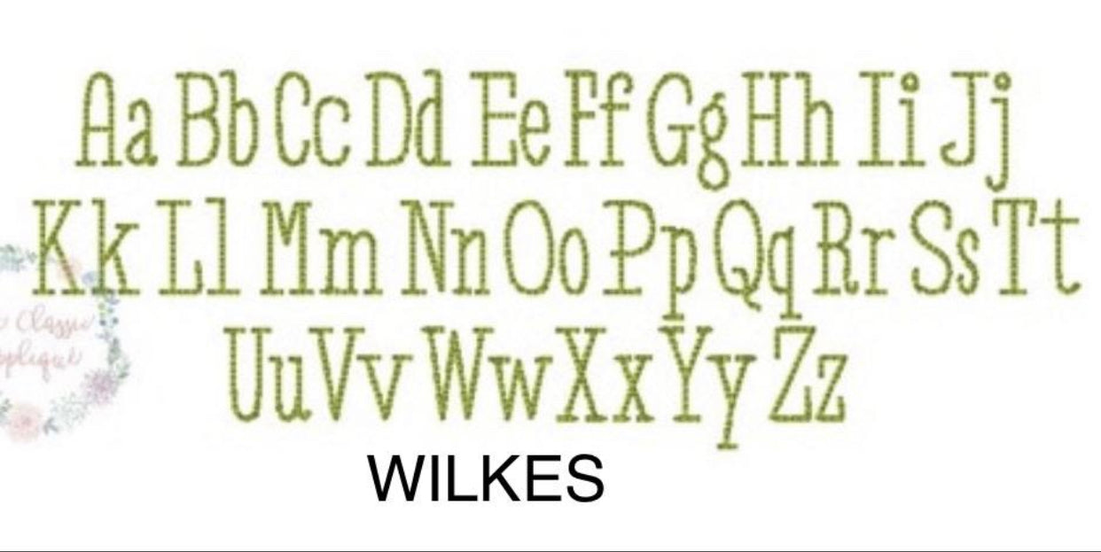 Showcase of Wilkes Font for Monogram