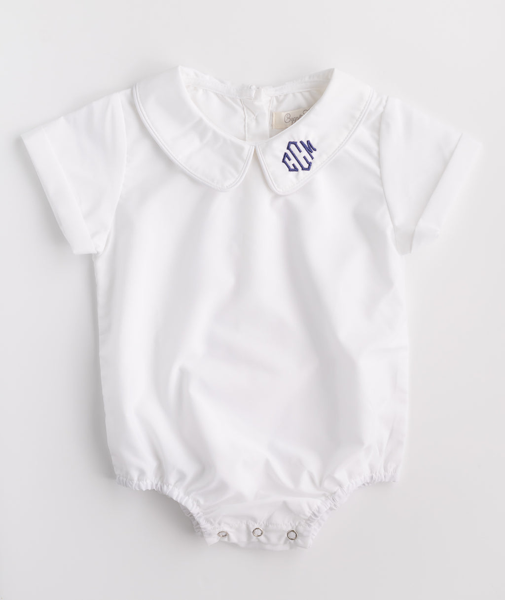 Boys Short Sleeve Eton Collar Blouse Onesie