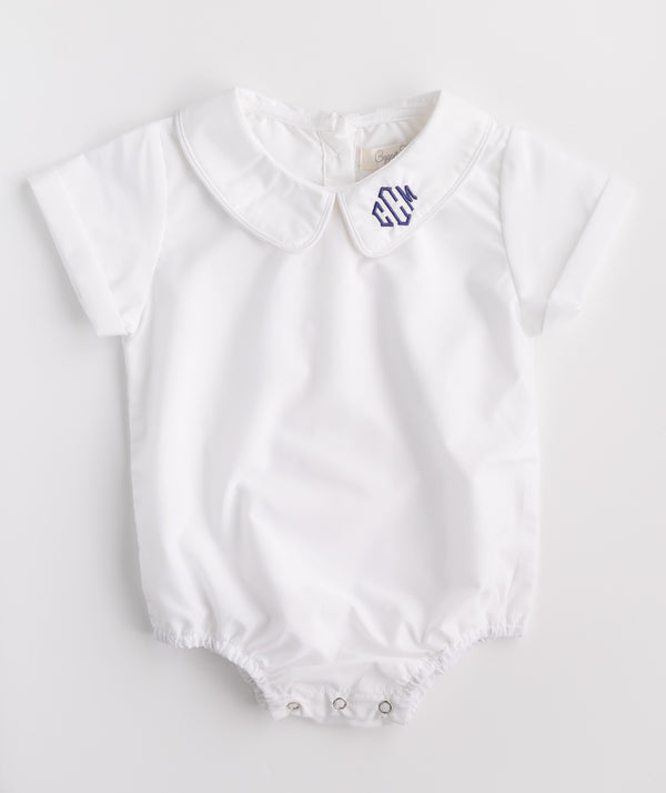 Boys Short Sleeve Eton Collar Blouse Onesie