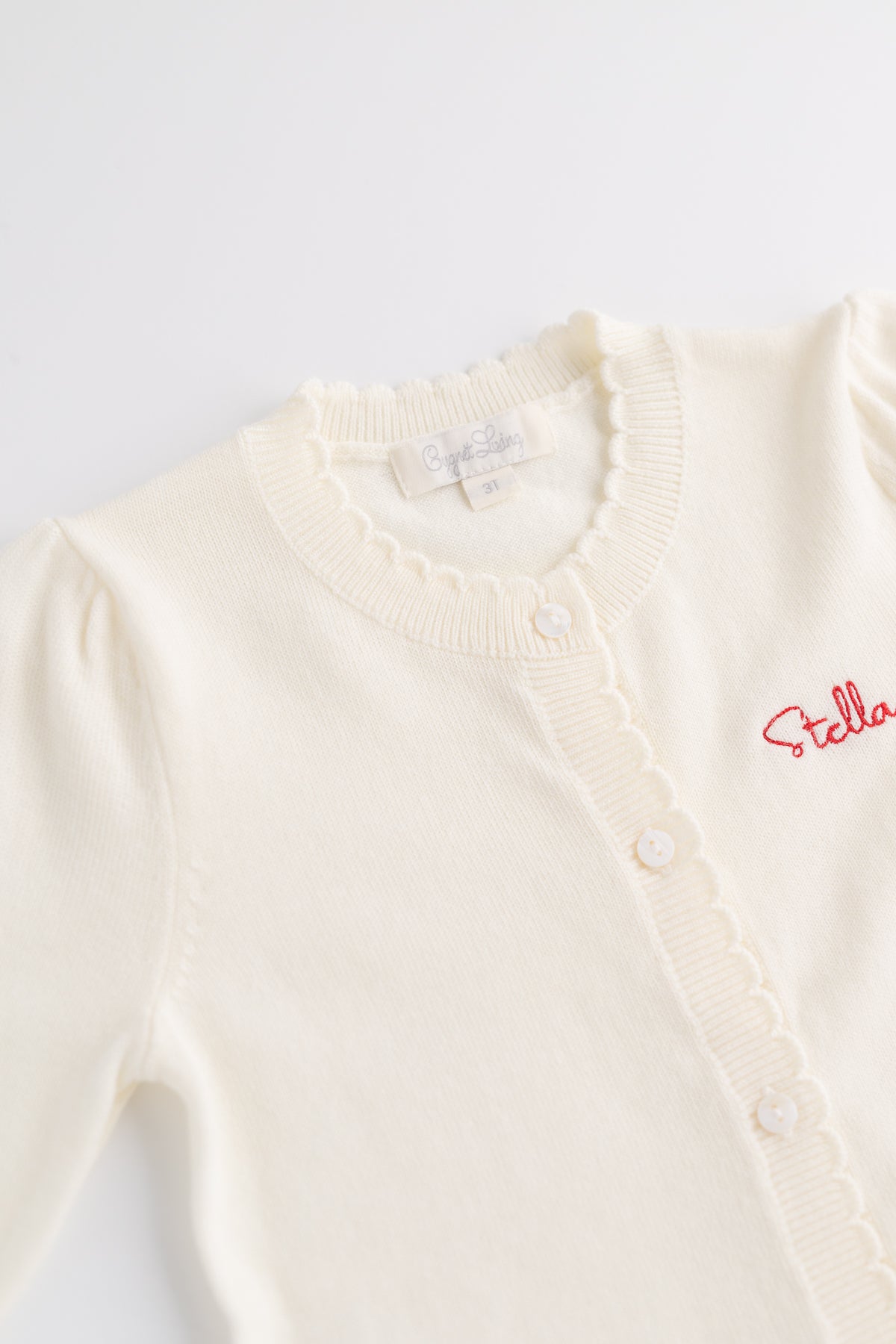 Scalloped Cardigan CREAM