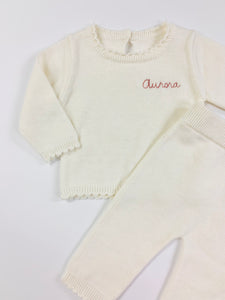 Welcome Baby Knit Pant Set