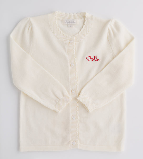 Scalloped Cardigan CREAM