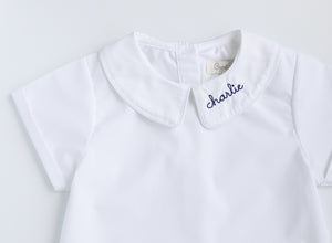 Boys Short Sleeve Eton Collar Blouse