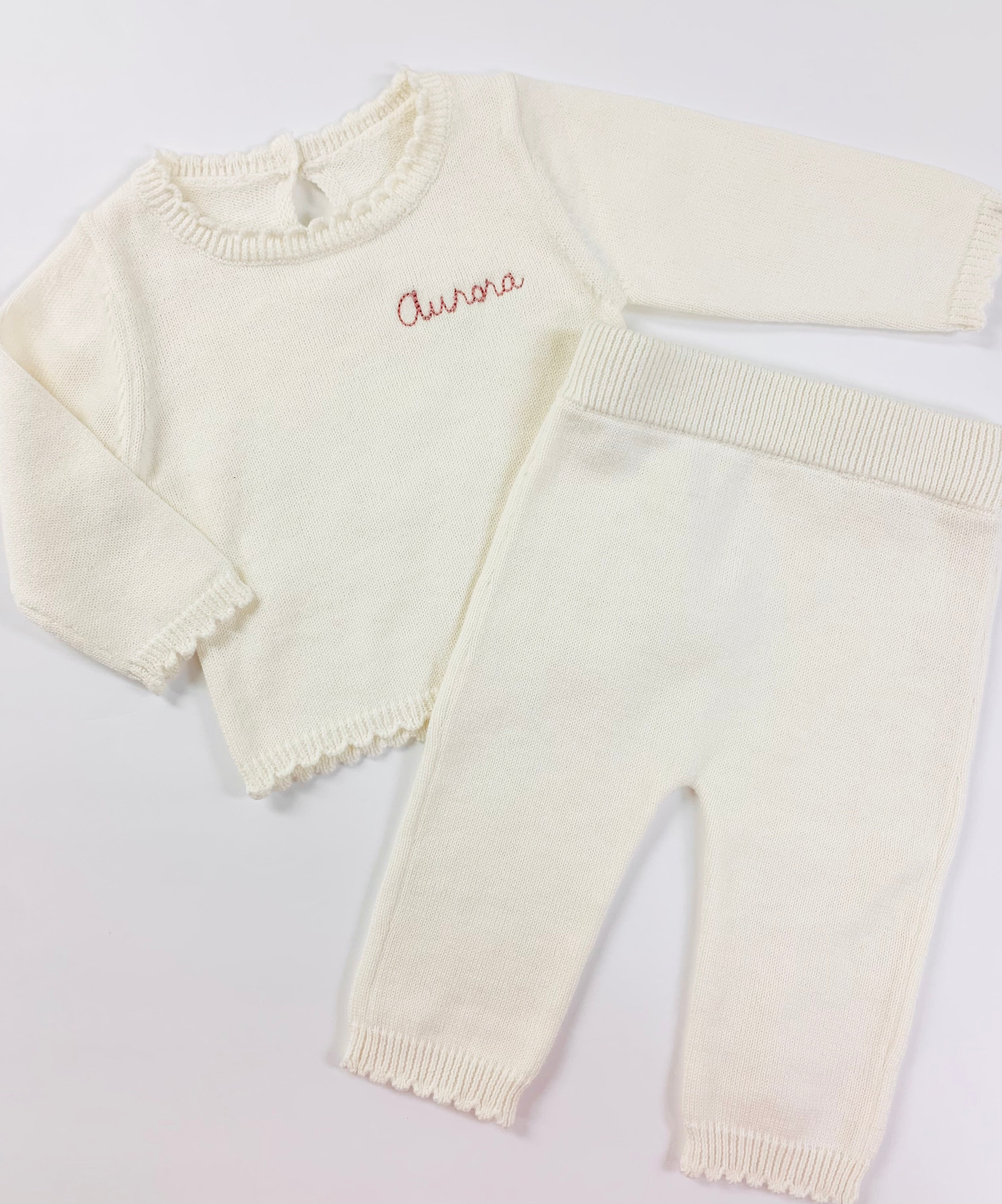 Welcome Baby Knit Pant Set