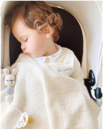 Little girl sleeping wearing a kids wool sweater | Cygnet LIving