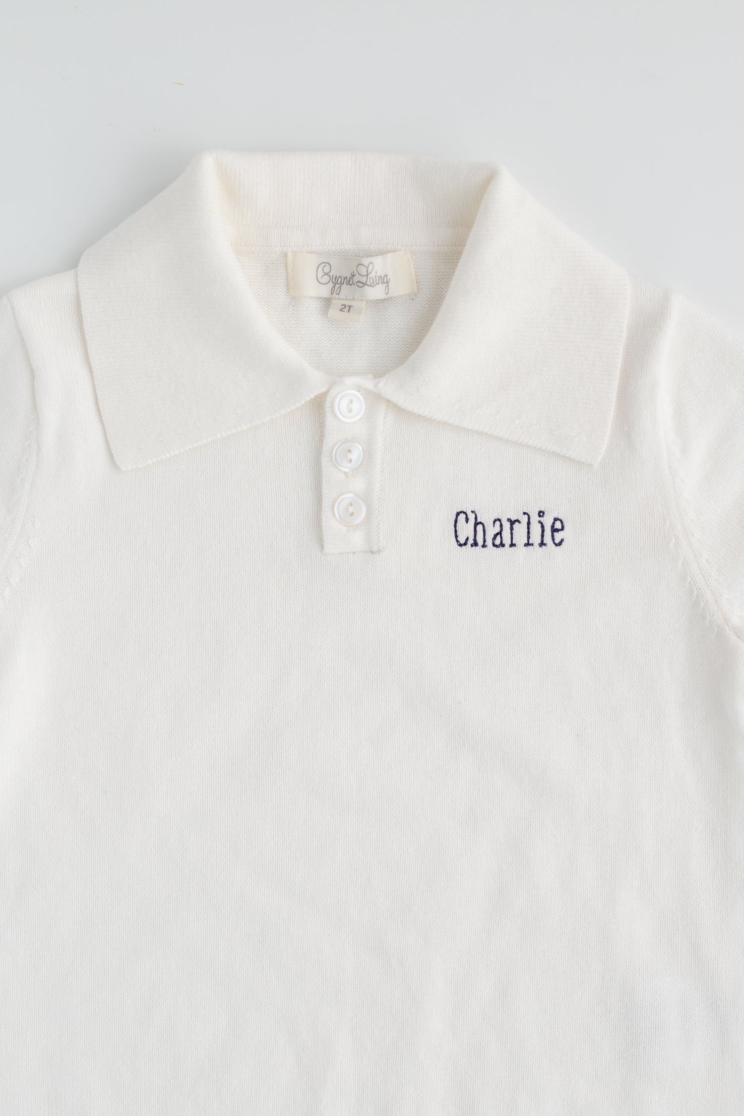 Boys Knitted Polo Shirt WHITE