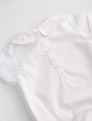 Boys Short Sleeve Eton Collar Blouse Onesie